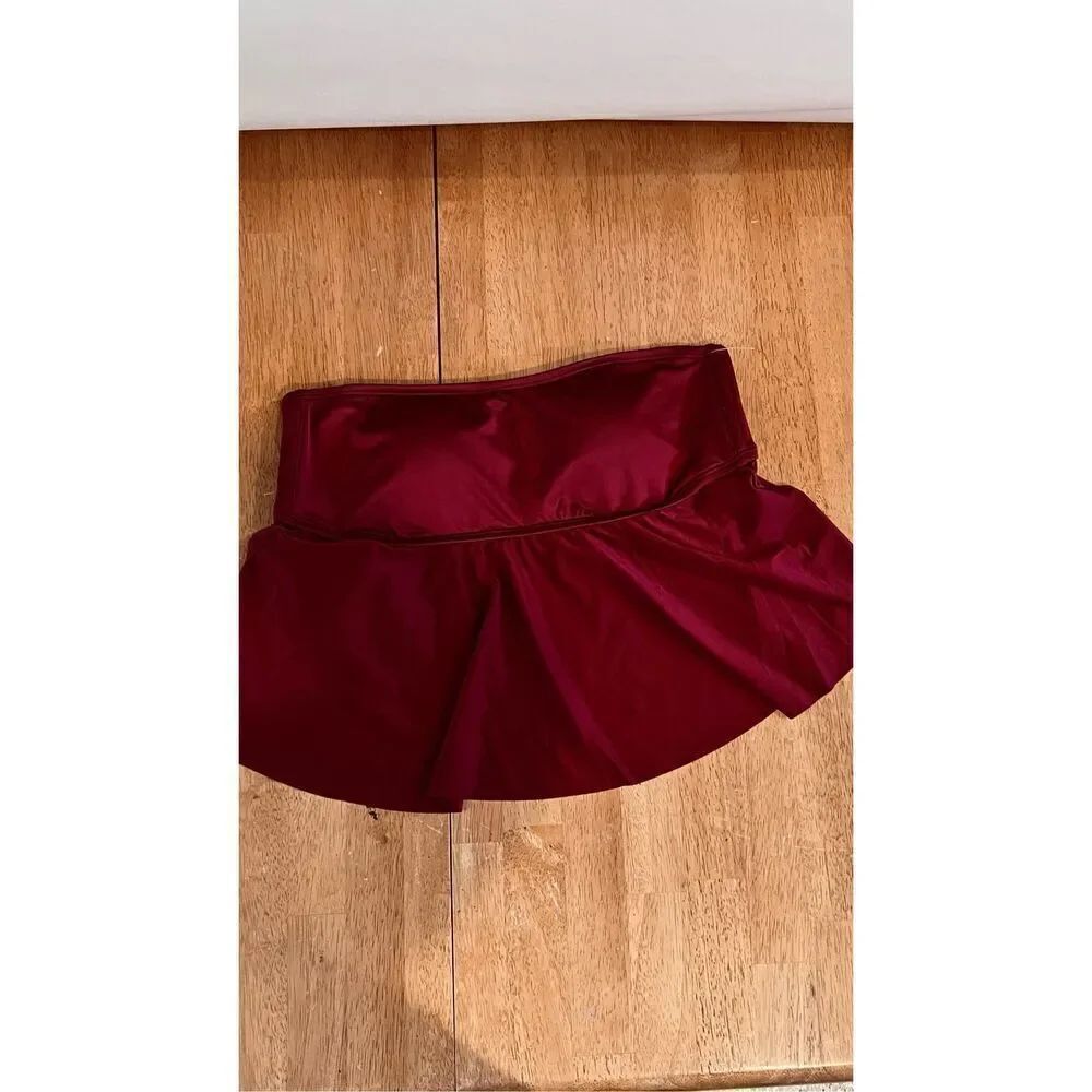 Kona Sol Tankini Swim Top Burgundy Size M New